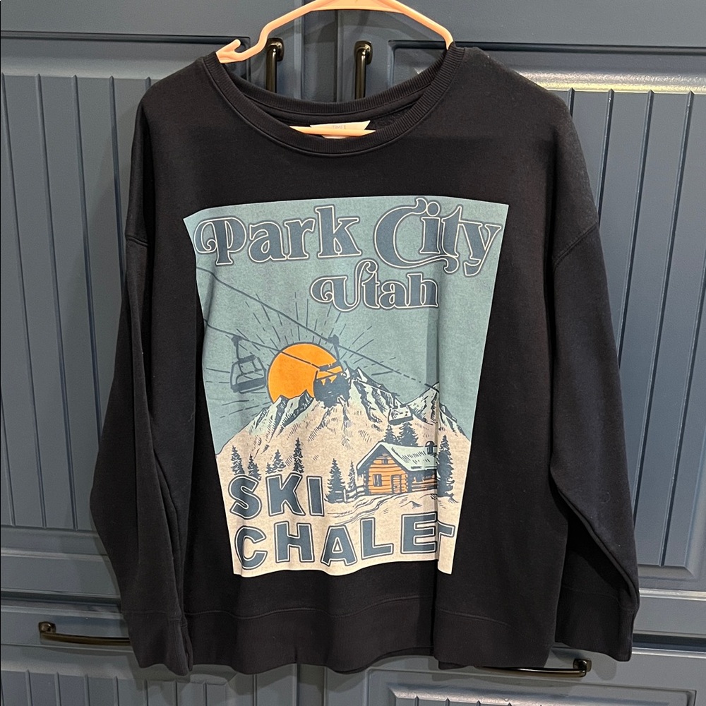 Time & Tru Women’s Large Park City Crewneck Sweatshirt
